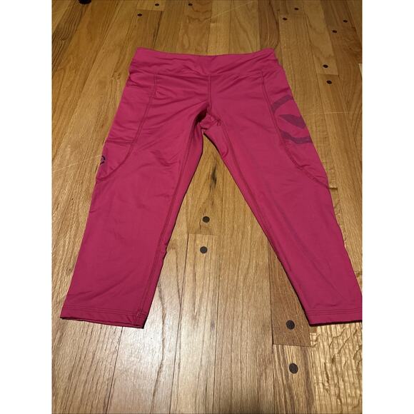 Virus Women's Stay Cool Compression Crop Pants RASPBERRY, Crossfit, Yoga Sz M - Picture 7 of 9